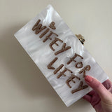 SOPHIA WEBSTER Wifey For Lifey Bridal Clutch