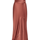 REWRITTEN Pollenca Bridesmaid Dress in Terracotta Lenzing™ Ecovero™ Satin (size 16)