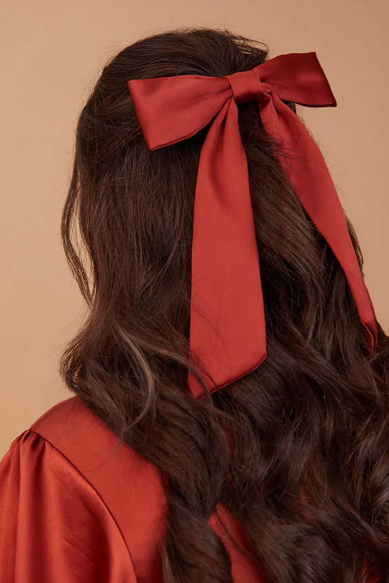 REWRITTEN Hair Bow in Satin