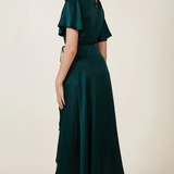 REWRITTEN Florence Waterfall Bridesmaid Dress - Forest Green