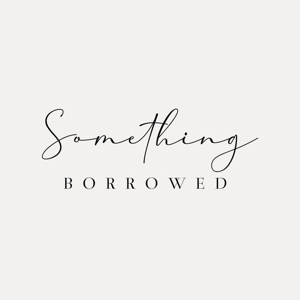 Logo of Something Borrowed featuring elegant cursive text.