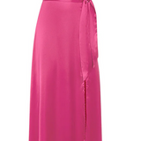 REWRITTEN Porto Bridesmaid Dress - Hot Pink Satin