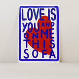 Love is you and me on this sofa